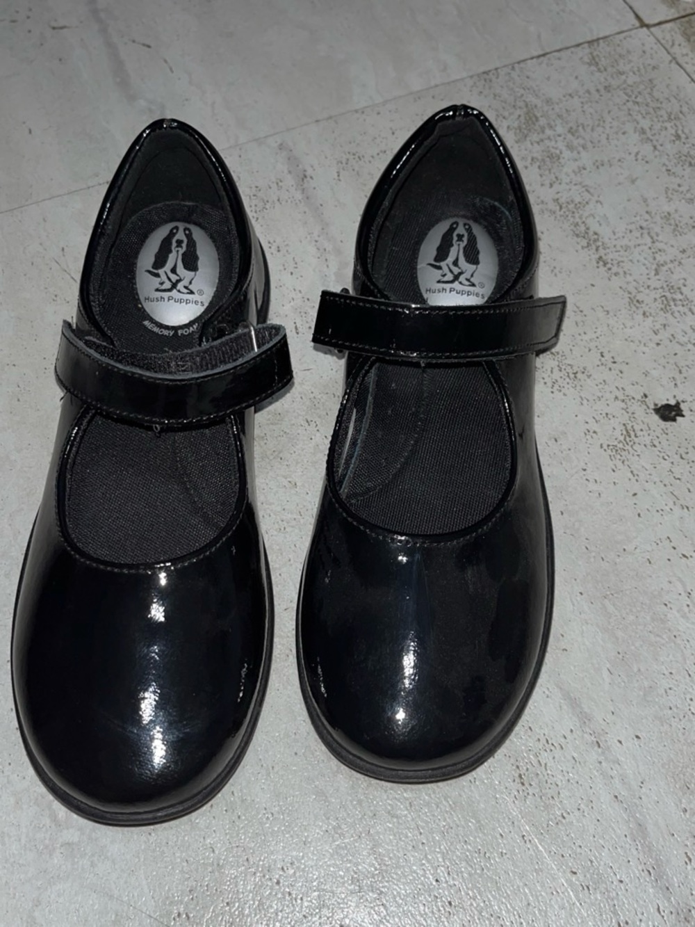 Hush Puppies Girls' Black Patent Mary Jane Shoes